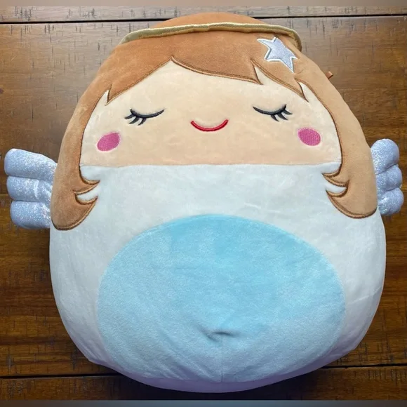 •NWOT•Squishmallows 2021 Nicky The Christmas Angel 14” Plush - Picture 1 of 7